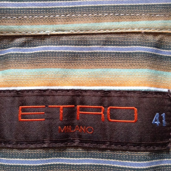 Etro Milano Size 41, fits like medium, L/S shirt - Picture 2 of 5